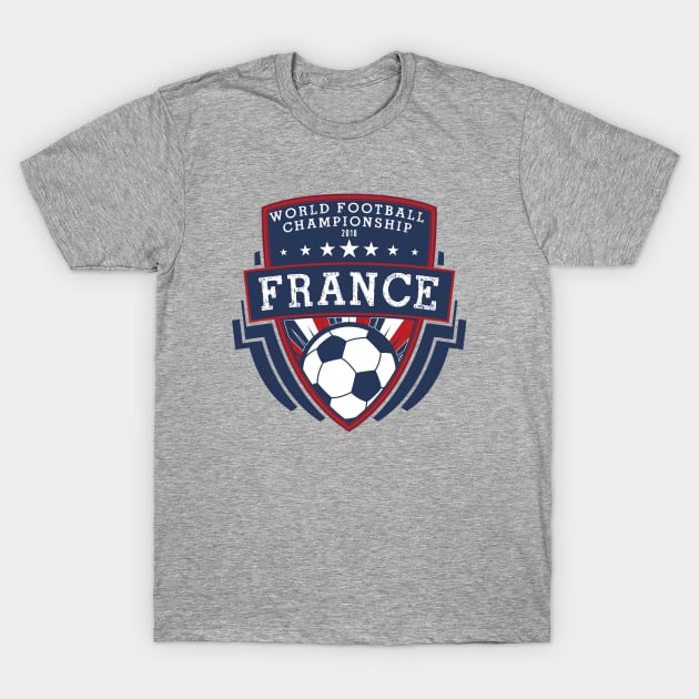 France Shield World Football Championship 2018 T-Shirt by Rebus28